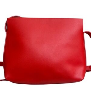 HaytiJoe Red orange Leather Crossbody Bag‎ Small Shoulder Purse Adjustable Strap